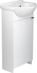 Fürdőszoba szekrény mosdóval 40 álló fehér Praktikus és robusztus