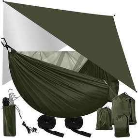Turista függőágy ponyvával és szúnyoghálóval 260x140 cm