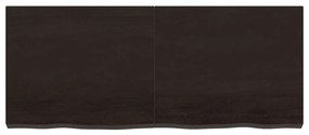 sötétbarna kezelt tömör tölgyfa asztallap 120x50x(2-6) cm
