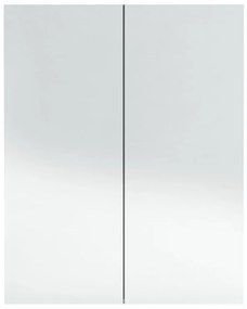 antracitszürke MDF tükrös fürdőszobaszekrény 60 x 15 x 75 cm