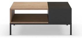 Fekete-natúr színű dohányzóasztal 56x90 cm Cailin – Marckeric
