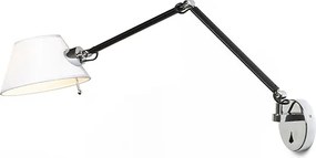 RENDL MONTANA fali lámpa fehér/fekete króm 230V LED E27 11W
