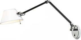 RENDL MONTANA nástěnná bílá/černá chrom 230V LED E27 11W