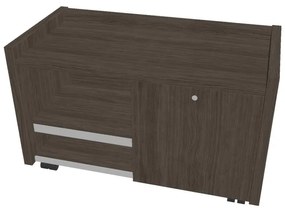 Verno mobil konténer 100 x 50 cm, jobb, antracit tölgy