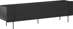 Malmi TV szekrény 200 cm - fekete matt / fekete lábak