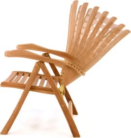 DIVERO Összecsukható szék teakfa 2 db