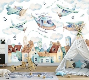 Fotótapéta - Repülőgép és helikopter (152,5x104 cm)
