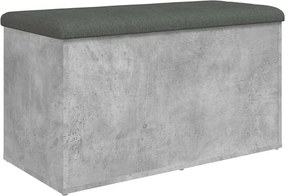 vidaXL betonszürke szerelt fa tárolópad 82 x 42 x 45 cm