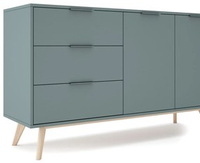 Szürkészöld komód 140x81x40 cm Pisco – Marckeric