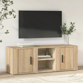 sonoma tölgyszínű szerelt fa TV-szekrény 100x31,5x35 cm