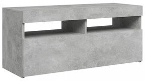 betonszürke TV-szekrény LED-világítással 90 x 35 x 40 cm