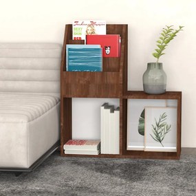 barna tölgyszínű szerelt fa újságtartó gyerekeknek 71x30x78,5cm