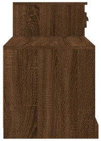 barna tölgyszínű szerelt fa cipősszekrény 100x42x60 cm
