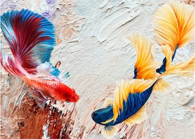 Kép - harcoló hal (70x50 cm)