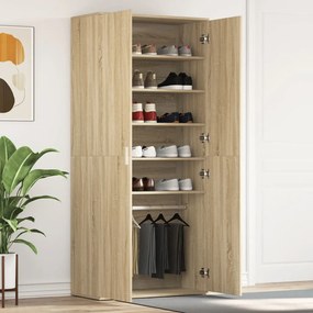 Cipőtartó Sonoma tölgy 80x39x180 cm Szerelt Fa