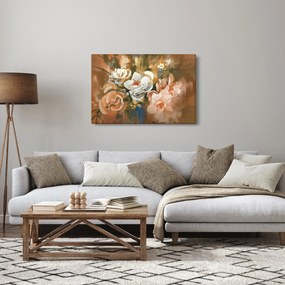 Kép - Festett csokor virág (90x60 cm)