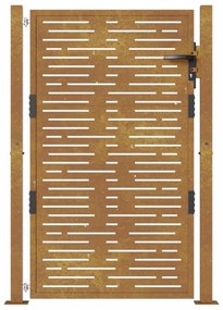 Fűmintás corten acél kerti kapu 105 x 130 cm