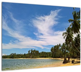 Kép a strandról (üvegen) (70x50 cm)