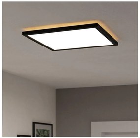 Eglo Eglo 901443-LED FĂŒrdĆszobai mennyezeti lĂĄmpa ROVITO 17,6W/230V 39x39cm IP44 fekete EG901443