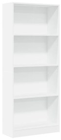 fehér szerelt fa könyvespolc 60 x 24 x 143 cm