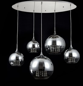 Maytoni modern függeszték fermi króm átlátszó myp140-pl-170-5-n