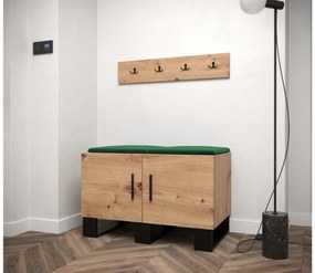 Előszobabútor Amanda 21 (artisan tölgy + zöld). 1086043