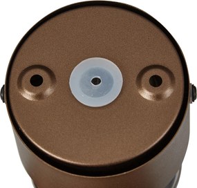 Design fali lámpa sötét bronz LED-del IP44 - Lens