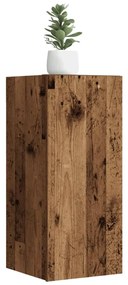 antik fa színű szerelt fa TV-szekrény 30,5 x 30 x 60 cm