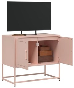 rózsaszín acél TV-szekrény 68,5x39x60,5 cm