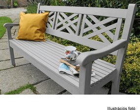 Fából készült kerti pad, szürke, 150 cm, FABLA