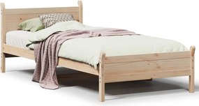 vidaXL tömör fenyőfa ágy matrac nélkül 75 x 190 cm