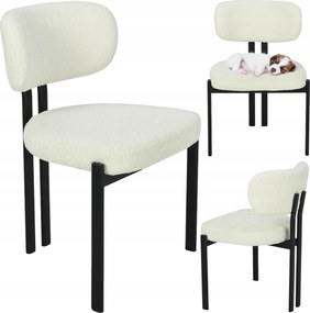 Tömör kárpitozott szék étkező nappaliba Arlo fehér modern loft