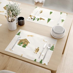 Goldea karácsonyi pamut reggeliző alátét - karácsonyi dalok - 2db 30 x 40 cm