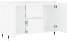 fehér szerelt fa tálalószekrény 101,5 x 35 x 70 cm