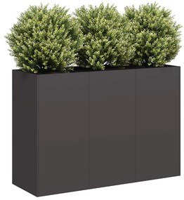 vidaXL ültetvény fekete 120x40x80 cm hidegen hengerelt acélból