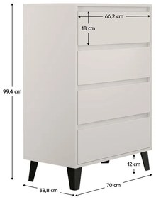 Komód Brisas 3 (kasmír + fekete) . 1116265