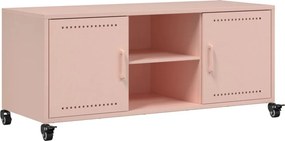 vidaXL rózsaszín acél TV-szekrény 100,5 x 39 x 43,5 cm