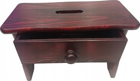 Magas Pácolt Szék Fiókkal Mahagóni Zsámoly Ryczka Zydel etetőszék