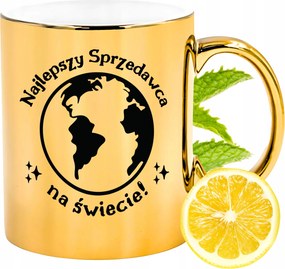 Prémium Arany Csillogó Bögre Eladó Ajándék Nyomtatott Fotóval