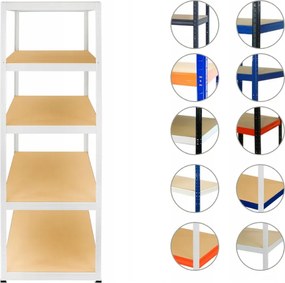 Helios kórházi fém tároló állvány fehér 213x030x30 5 polc