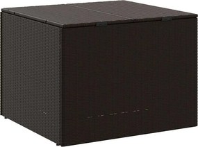 vidaXL barna polyrattan kerti tárolóláda 291 L