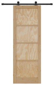 Csúszóajtó ORKDAL Természetes és fekete 83 x 232 cm