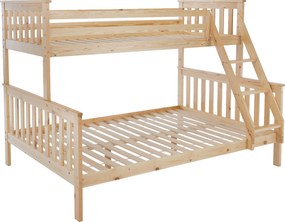 Kinyitható emeleteságy, természetes tűnyalábos fenyő, LUINI