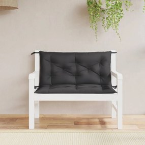 2 db fekete oxford szövet kerti padpárna 100 x 50 x 7 cm