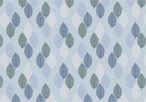 Flizelin fotótapéta Leveles kék design a nappaliba 350x250 +ragasztó