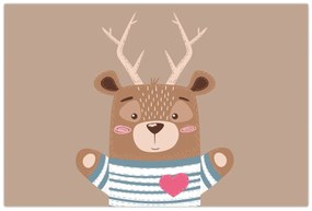 Kép - Szarvas csíkos ingben (90x60 cm)