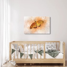 Kép - narancssárga pillangó, akvarell (90x60 cm)