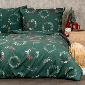4Home karácsonyi pamut ágyneműhuzat Poinsettia, 140 x200 cm, 70 x 90 cm, 140 x 200 cm, 70 x 90 cm