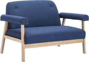 vidaXL 2 személyes kék szövet kanapé