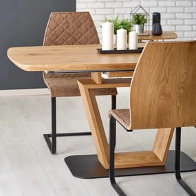 Blacky bővíthető étkezőasztal – arany tölgy / fekete 160-220 cm